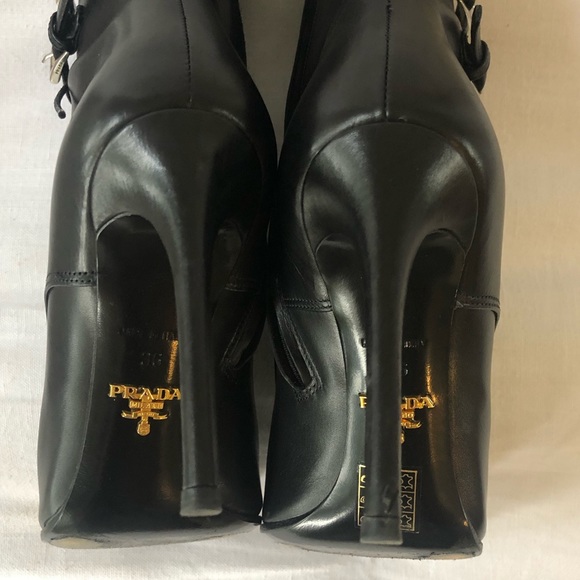 PRADA Lace Up with Buckle Round Toe Boots 36 - Picture 5 of 7